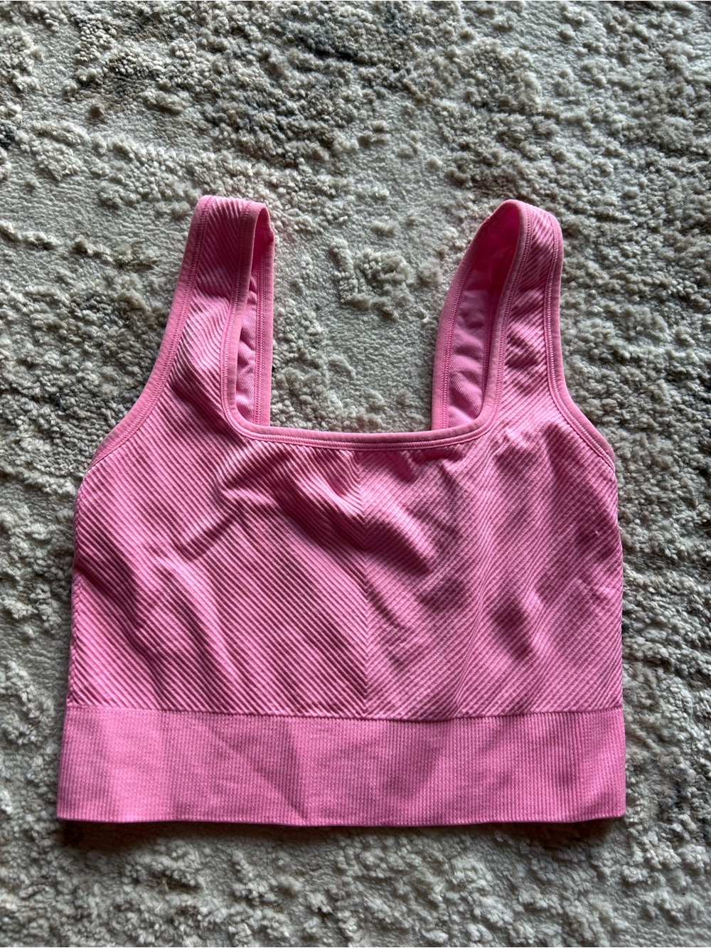 all in motion Pink Ribbed Scoop Sports Bralette
